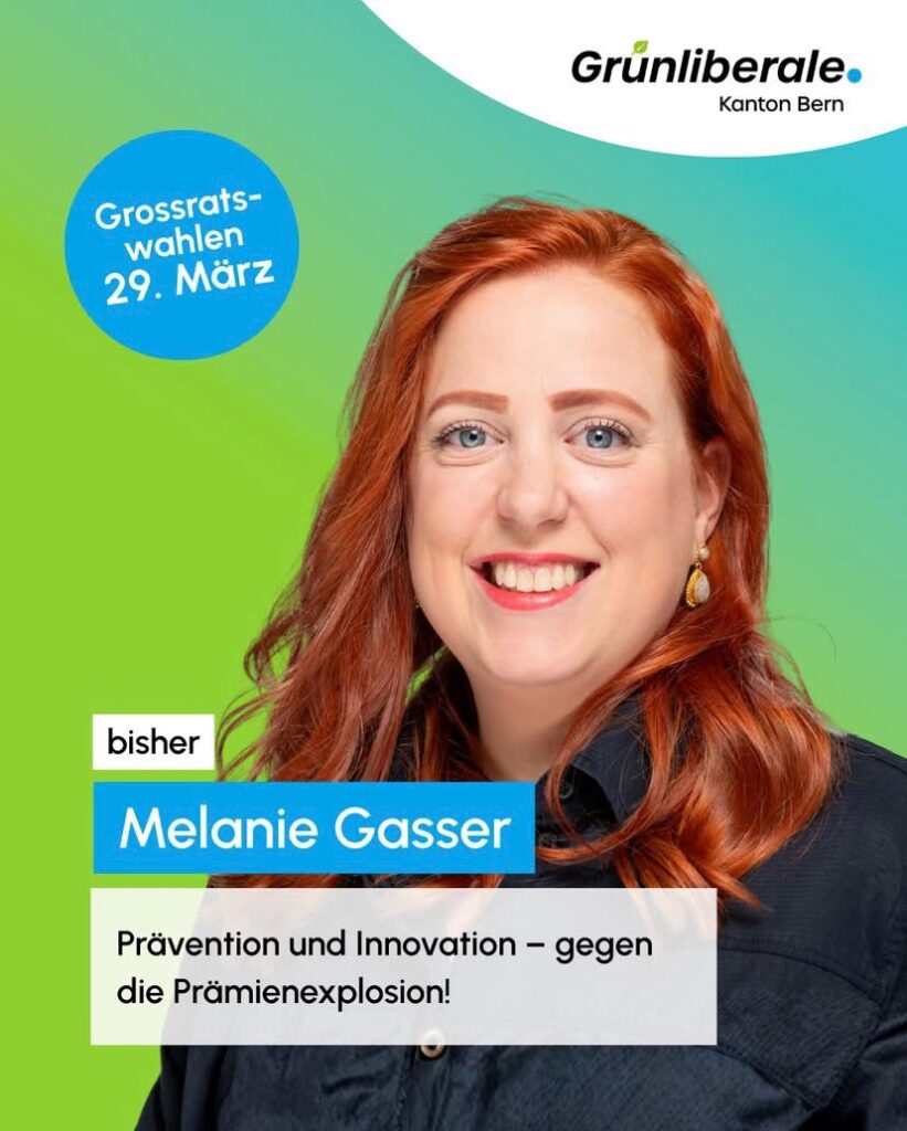 Wahlplakat Melanie Gasser GLP 2026